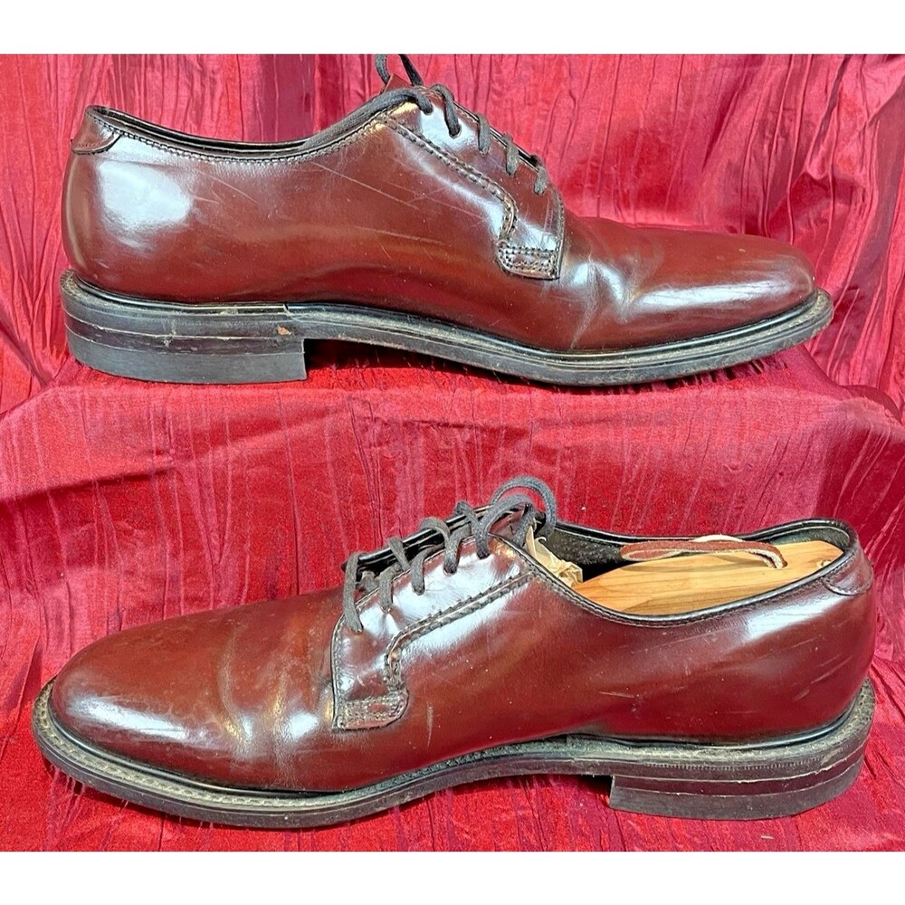 Mens Hanover Derbys Cordovan Leather Smooth Toe Oxfords Dress Shoes sz 9D - Picture 3 of 8